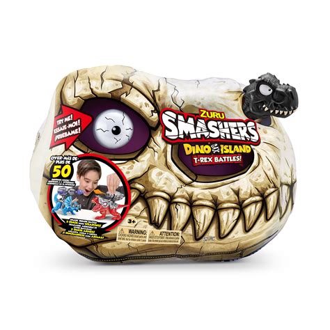 Zuru Smashers Dino Island T Rex Battle With Light Dinosaur Skull Smash