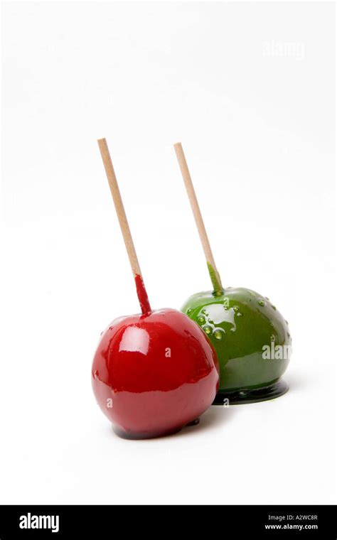 red and green candied apple - Red and green Candy Apples Stock Photo ...