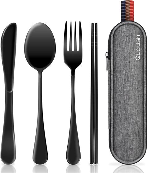 Amazon AXIAOLU Travel Utensils Stainless Steel 4pcs Stainless