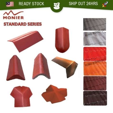 BMI MONIER Standard Ridge Hip Roof Tiles Elabana Fittings Atap Rabung