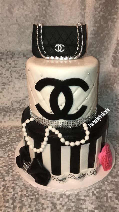 Chanel Cake With Chanel Bag Topper 50th Birthday Birthday Cakes