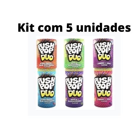 Kit 5 Unidades Pirulito Push Pop Duo De 15g Benevia Shopee Brasil