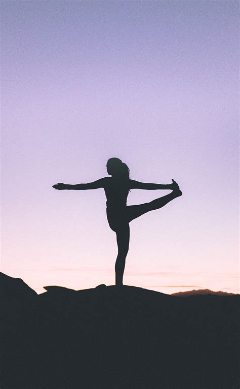 Silhouette Of Woman Doing Yoga Hd Phone Wallpaper Peakpx