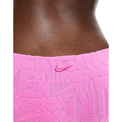 Nike Swimming Retro Flow Slip Bikini In Spugna Color Rosa Vivace Stileo It