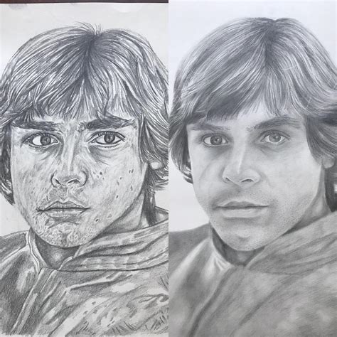 Another Comparison Drawing Luke Skywalker 20152017 Rstarwars