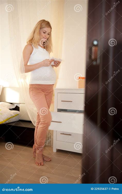 Pregnant Blonde Stock Image Image Of Happy Preparation