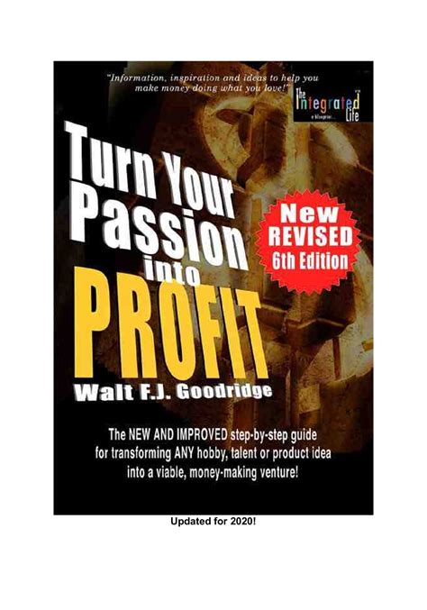 Turn Your Passion Into Profit (for 2020!) - The Passion Profit Company