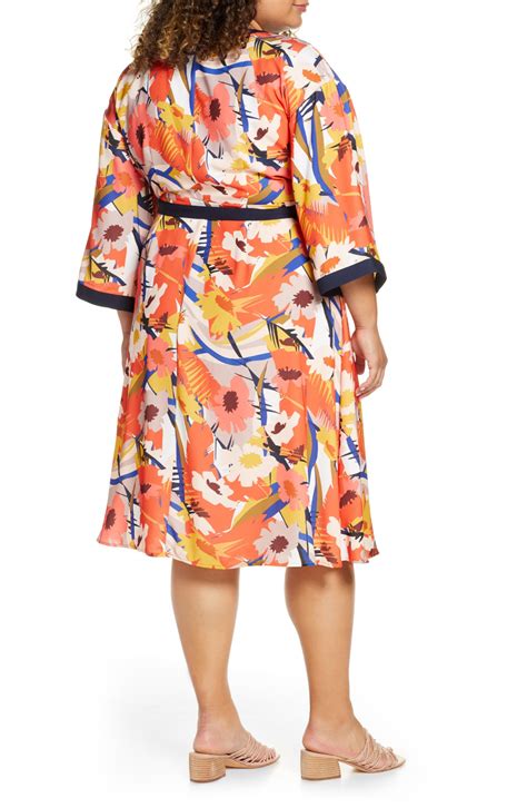 Eloquii Floral Print Wrap Dress Nordstrom