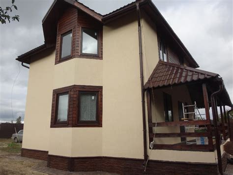 Фасады домов декоративной штукатуркой короед цвета (65 фото) - фото ...