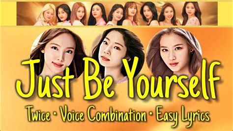 TWICE Just Be Yourself Voice Combination With Easy Lyrics YouTube