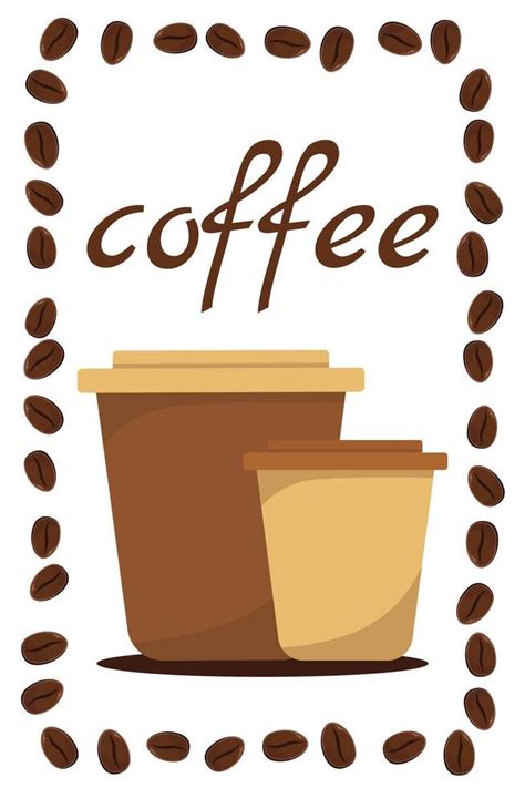 Logo Coffee And Cafe Concept Frame With Coffee Beans Banner Coffee