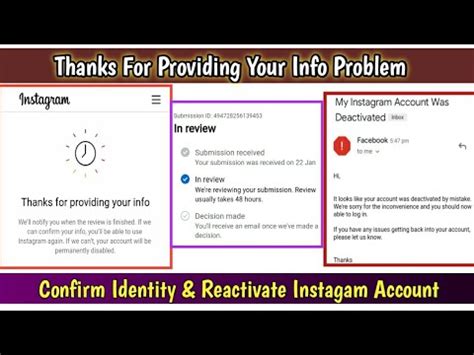 Thanks For Providing Your Info Instagram Deactivated Reactivate