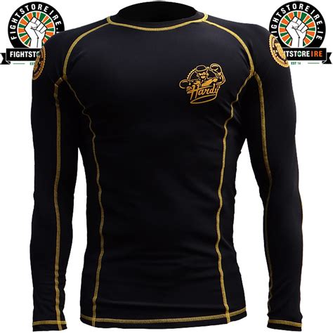 Hardcore Training Mr Hardy Rashguard - Black/Yellow | Fight Store IRELAND