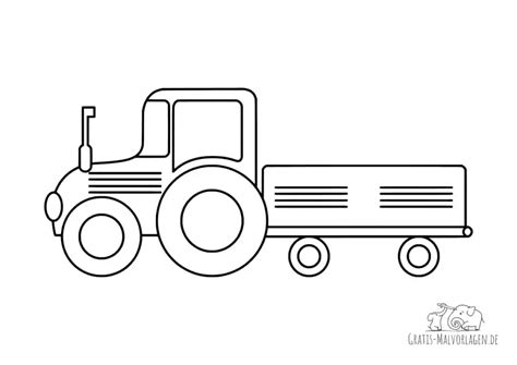 Ausmalbild Kleiner Roter Traktor - Malvorlage Traktor Mit Anhänger Kleiner Roter Traktor Ausmalbild ...