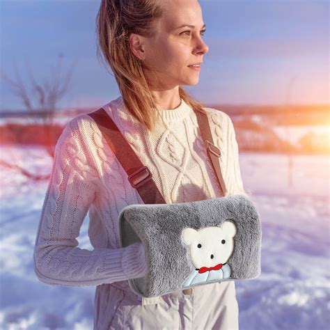 Rewenti Cute Plush Rechargeable Electric Hot Water Bag Winter Hand Warmer Portable Hot Water Bag