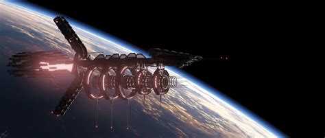 Artstation Orbital Rail Gun Platform