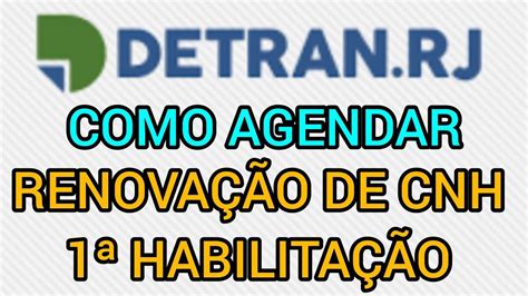 DETRAN RJ Como agendar renovação de CNH e primeira habilitação YouTube