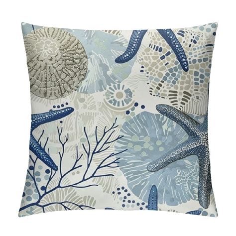 Shiartex Nautical Coastal Pillow Covers Multi Size Beach Ocean Themed