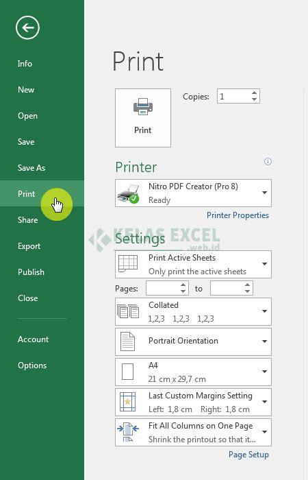 Cara Cetak Excel Satu Halaman