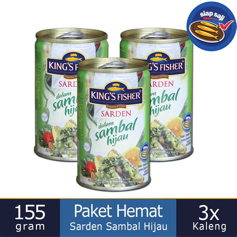 Paket Pcs King S Fisher Sarden Mini Sambal Hijau Makanan Kaleng G