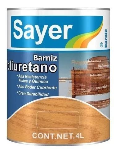 Barniz Brillo Directo Transparente 4 Litros Sayer T 0028 A