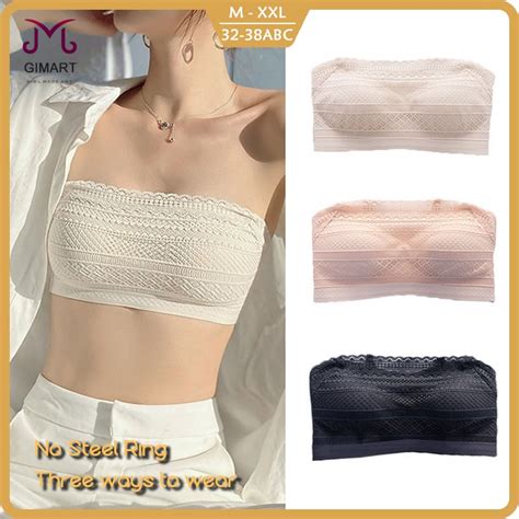 Ready Stock Summer Thin Strapless Bra Girls Underwear Tube Top Wrap The Chest Sexy Lingerie