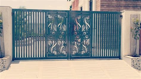 Modern Powder Coated Mild Steel Swing Main Gate For Residential At Rs