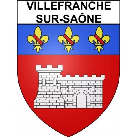 VILLEFRANCHE SUR SAÔNE 69 VILLE Stickers blason autocollant adhésif EUR