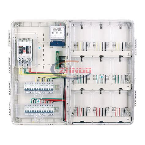 左右结构单相九表位电子式 全透明 电表箱 透明电表箱 不锈钢电表箱 浙江正鸿电气有限公司