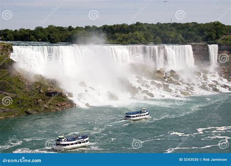 Waterfalls and Tour Boats stock photo. Image of nautical - 3243530