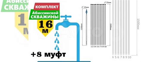 Комплект для абиссинской скважины 16м вгп D25мм купить в Колпино ...