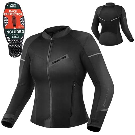 Kurtka Motocyklowa Damska SHIMA X MESH 2 0 LADY BLACK Przewiewna