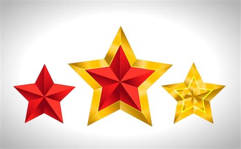 Realistic Golden Star Rating Design Vector Free Download