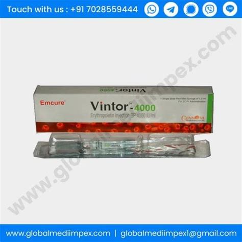 Vintor Erythropoietin Injection Gennova Prescription At Rs Vial