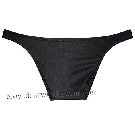 Men S Silk Satin Bikini Briefs Underwear Enhance Pouch Cheeky Briefs Underpants Ebay
