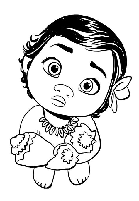 Desenho Para Colorir Moana Baby - Desenhos da Moana Baby para Colorir - Tudo Para Colorir