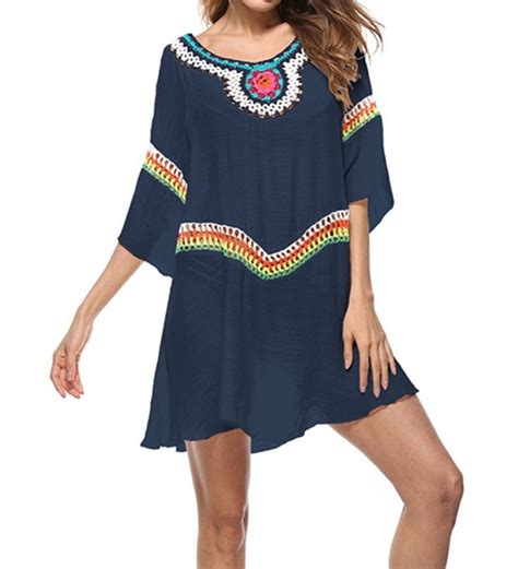 Women Beach Bikini Cover Up Boho Crochet Beachwear Bathing Suit