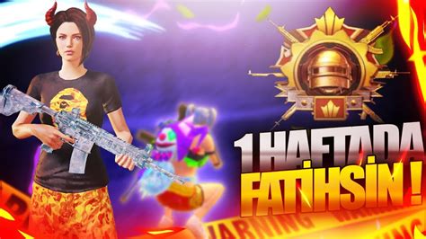 1 HAFTADA FATİH OLMA EN HIZLI RANK KASMA TAKTİKLERİ PUBG MOBİLE YouTube