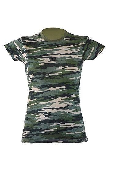 CAMISETA REGULAR T SHIRT LADY CAMUFLAJE Bordados Barcelona