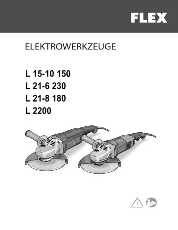 Flex Winkelschleifer L Betjeningsvejledning Manualzz