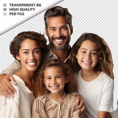 Fam Lia Latina Brilhante Estilo Ultra Realista Fundo Branco Psd Premium