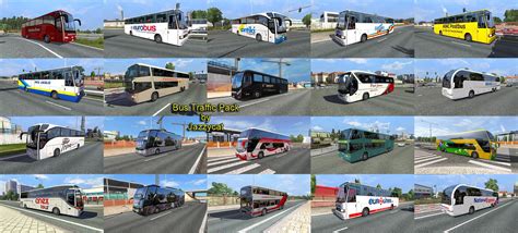 BUS TRAFFIC PACK BY JAZZYCAT V1 2 ETS2 Mods Euro Truck Simulator 2