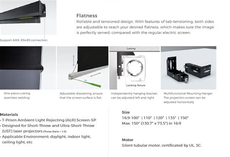 screen pro  motorized ceiling mounted projector screen
