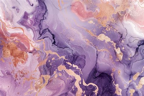Purple And Gold Abstract Art Stock Illustration Illustration Of