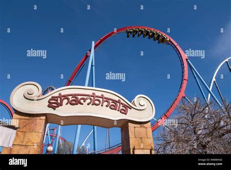 Dragon Khan Roller Coaster At Port Aventura World Spain Stock Photo