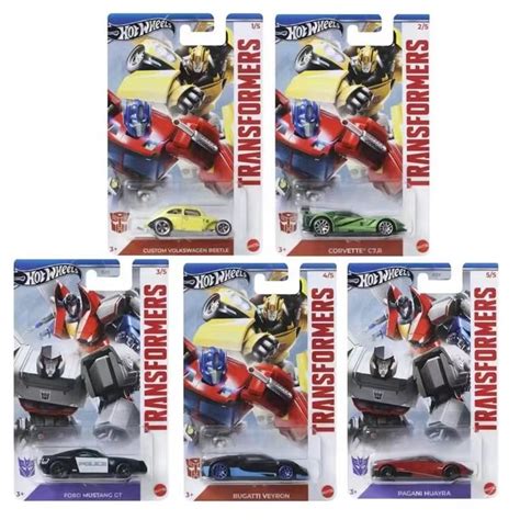 Hot Wheels Transformers Hot Wheels Silver Label Gdg Transformers Set Bumblebee Bugatti Optimus