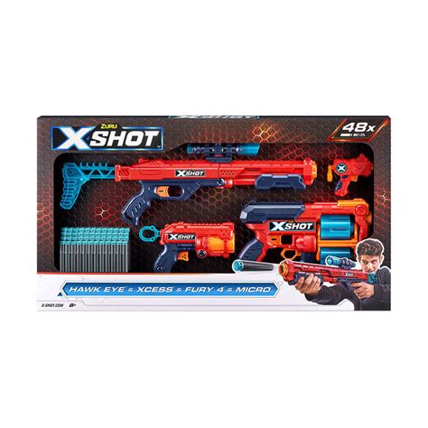 X Shot Excel Hawk Xcess Fury 4 Micro Combo Pack 48 Darts By Zuru Toys R Us Canada