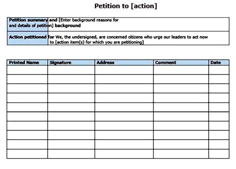petition template sample mous syusa