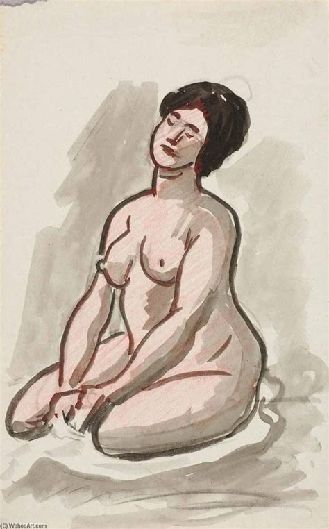 Get Paintings Reproductions Female Nude Sitting By Carl Newman 1858