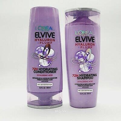 2 Pack L Oreal Elvive Hyaluron Plump 72H Hydrating Conditioner